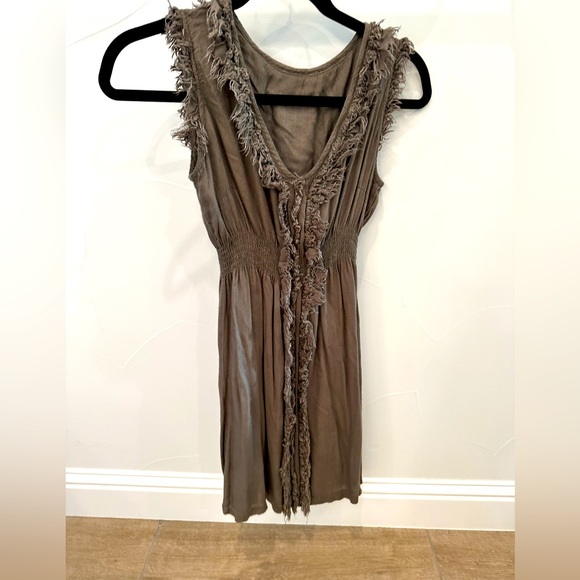 Brown Ruffle Boutique Dress - Small - Picture 3 of 6